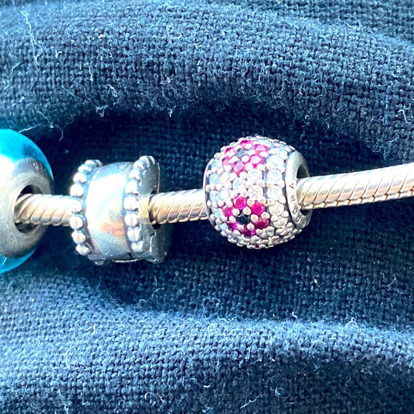 Pandora Jewelry - 🛍❤️AUTHENTIC PANDORA PAVE’ CZ RED DAISY Bead/charm SALE!!!